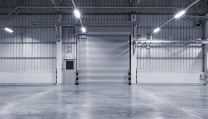 Concrete floors in warehouse