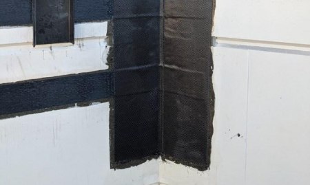 Carbon Fiber already applied to a wall.